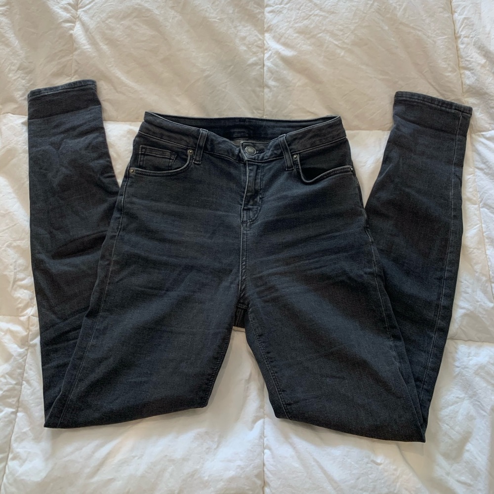 Jaime Moto Topshop. High rise, dark gray